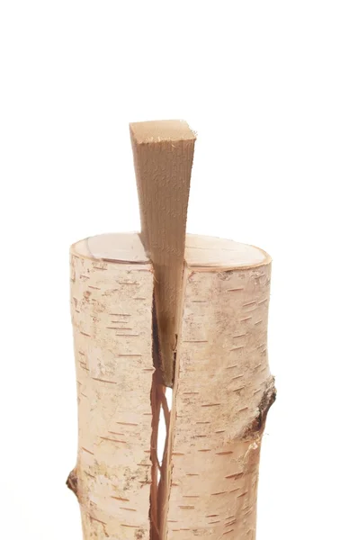 Zeppa di spaccatura in legno — Foto Stock