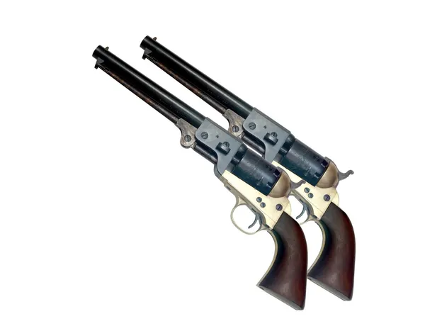 Two identical old metal colt — Stock Photo, Image