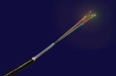 Color fiber optic cables clipart