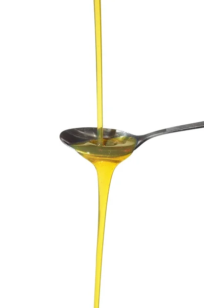 stock image Sunflower oil on spoon