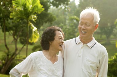 Asian Senior Couple clipart