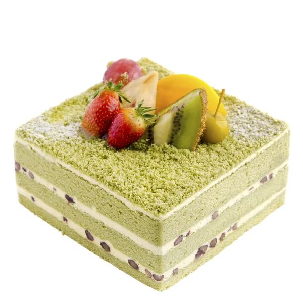 Japanischer Macha-Kuchen — Stockfoto