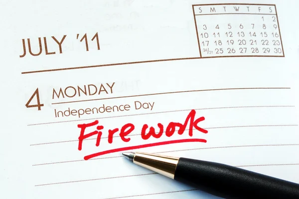 Op 4 juli vuurwerk concepten van independence day — Stockfoto