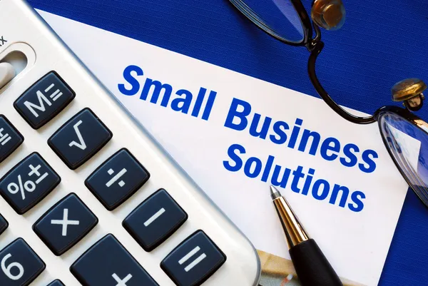 Rozwiązania finansowe i wsparcie dla małych firm — Zdjęcie stockowe