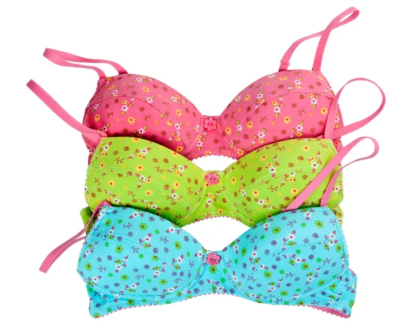 Three color cotton bra — Stock Photo, Image