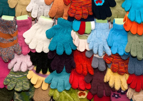 Βιτρίνα παιδικά γάντια και γάντια — Φωτογραφία Αρχείου