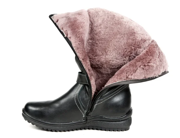 Boots with the fur — Stock Photo, Image