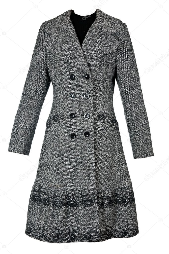 Female gray overcoat