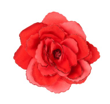 Red flower fabric clipart