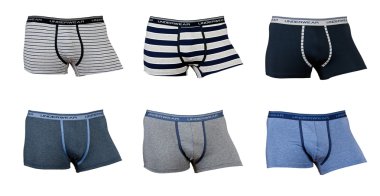 A collage of six male underwear clipart