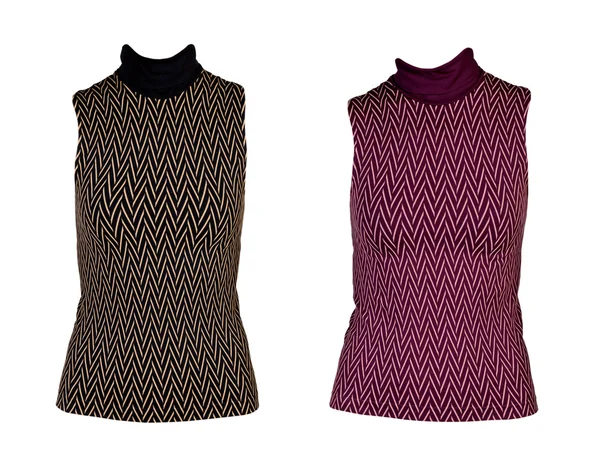 Collage of two women's vest with a geometric pattern — Stock Photo, Image