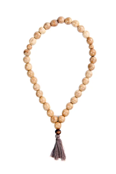 Wooden beads isolated — Stock Photo, Image