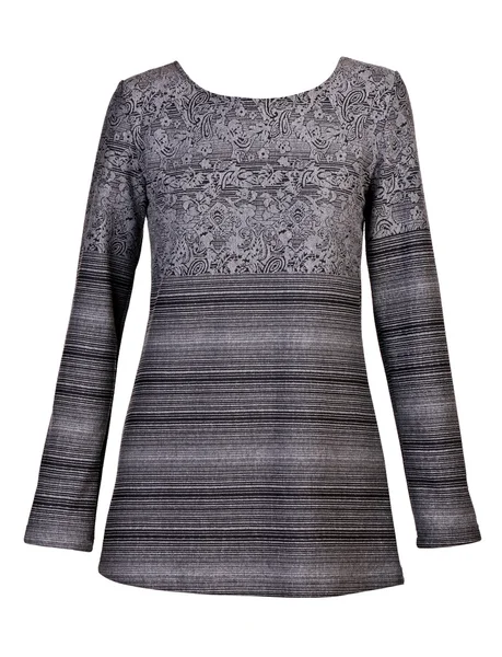 회색 스트라이프 여자의 복장 — 스톡 사진