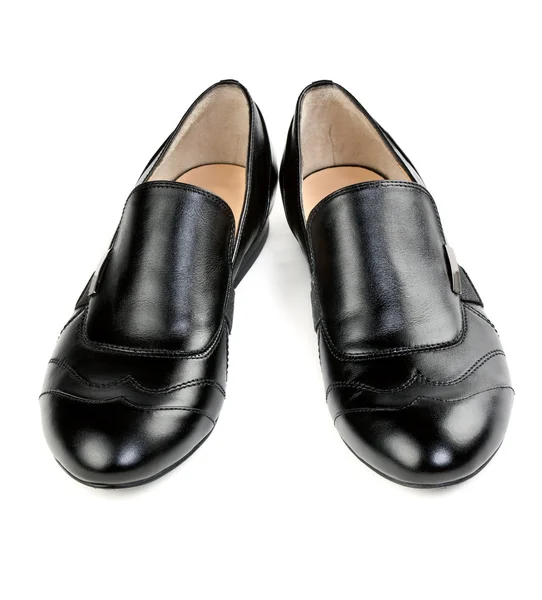 Egy pár stílusos klasszikus fekete cipő — Stock Fotó