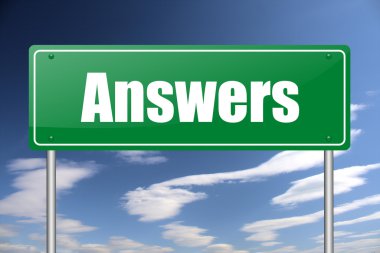 Answers traffic sign clipart