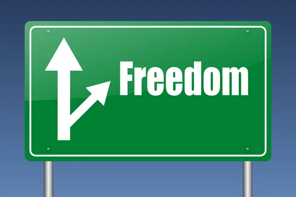Freedom traffic sign — Stock Photo, Image