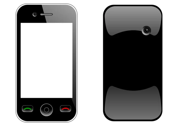 Mobiele telefoon voor- en achterkant — Stockfoto