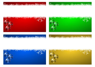 Christmas background with snowflakes and christmas balls clipart