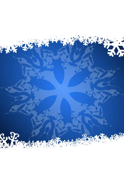 有雪花的蓝色圣诞背景 — 图库照片#