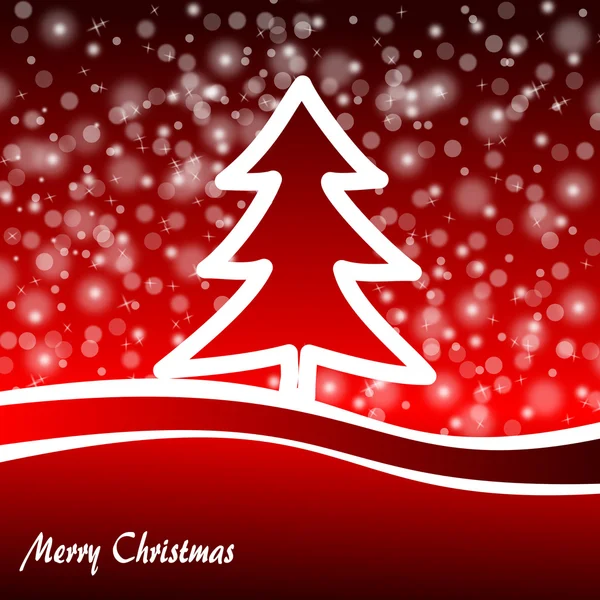 Weihnachten Hintergrund mit Schneeflocken und Weihnachtsbäumen — Stockfoto