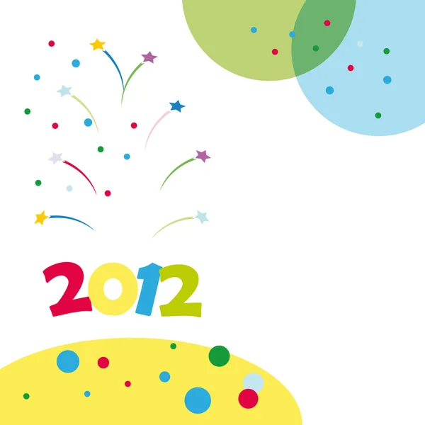 Νέο έτος 2012 κάρτα — Διανυσματικό Αρχείο