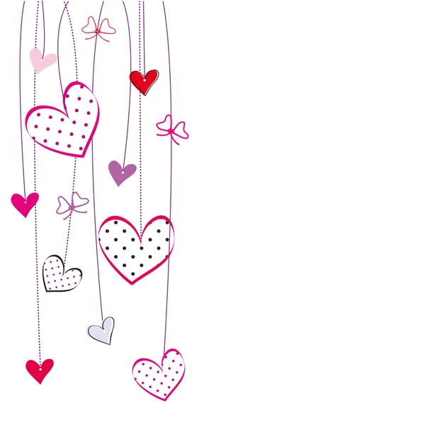Valentines ou carte de mariage — Image vectorielle