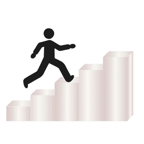 Step man — Stock Vector