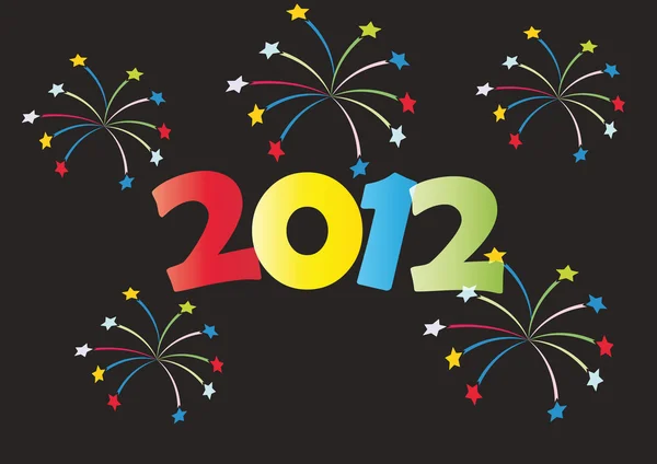 Yeni yıl 2012 kart — Stok fotoğraf