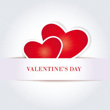Simple cute card on valentine's day clipart