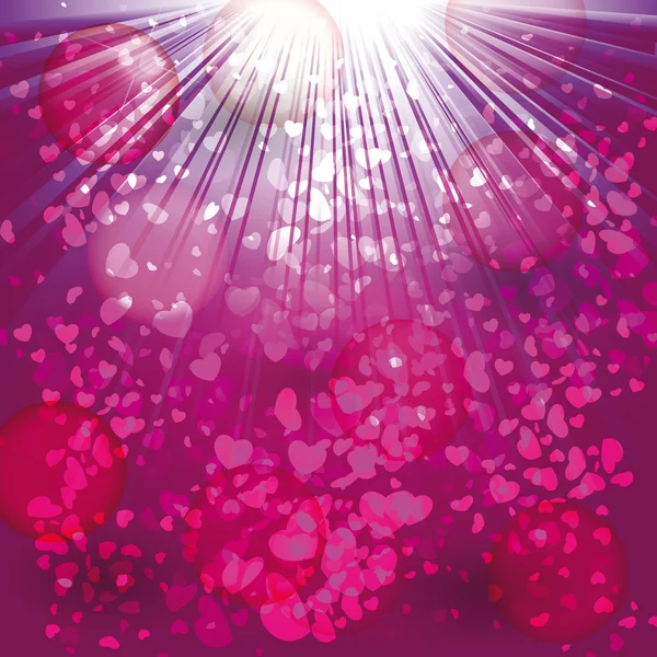 バレンタインの日にかわいいカード — ストックベクタ