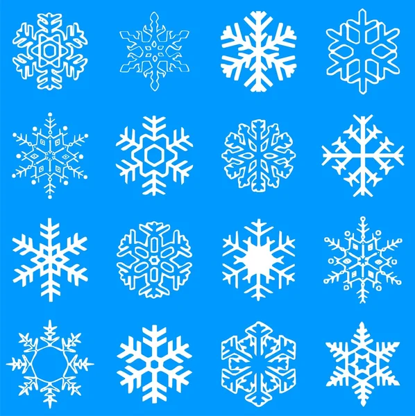 Copos de nieve vectoriales — Vector de stock