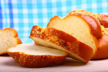 Sweet baked bread challah clipart