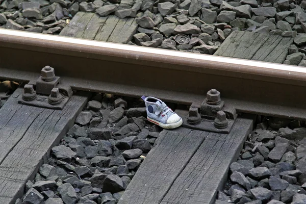 鉄道で靴します。 — ストック写真