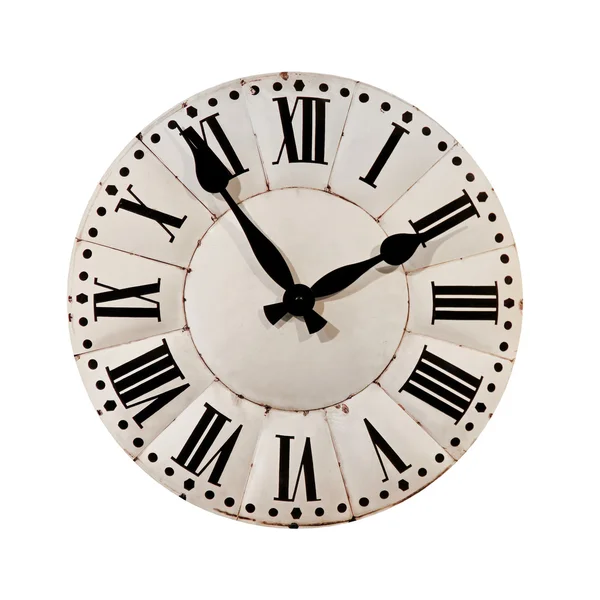 Beyaz retro saat — Stok fotoğraf