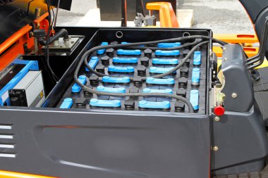 Forklift batteries clipart