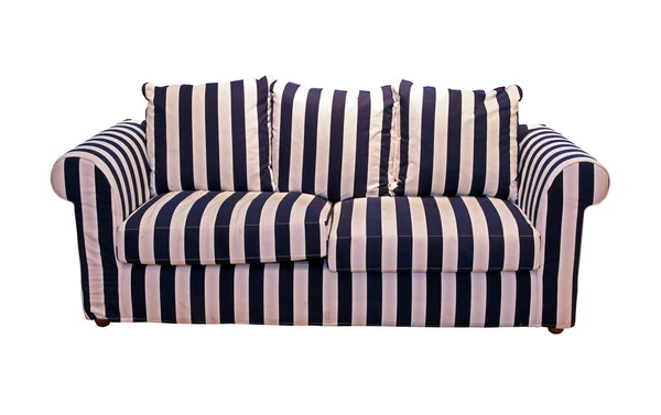 Полосатый диван — стоковое фото