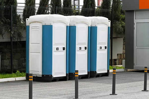 Cabines sanitárias móveis — Fotografia de Stock