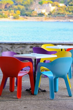 Colourful chairs clipart