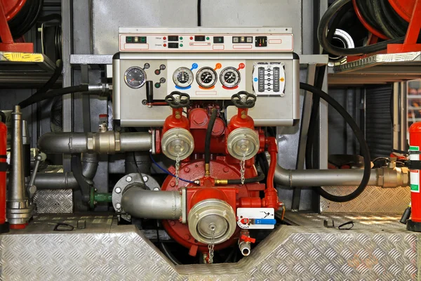 Požár motoru čerpadla — Stock fotografie