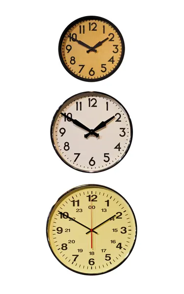 3 수직 시계 — 스톡 사진