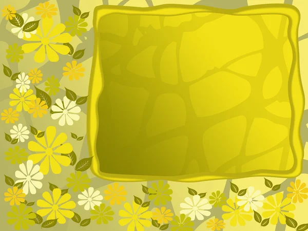 Sarı çiçek çerçeve — Stok fotoğraf
