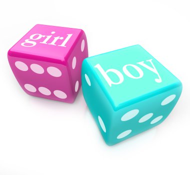 Roll the Dice - Deliver Boy or Girl Baby in Pregnancy clipart