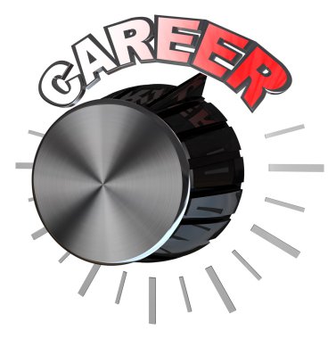 Career Volume Knob Turned to Highest Level to Succeed clipart