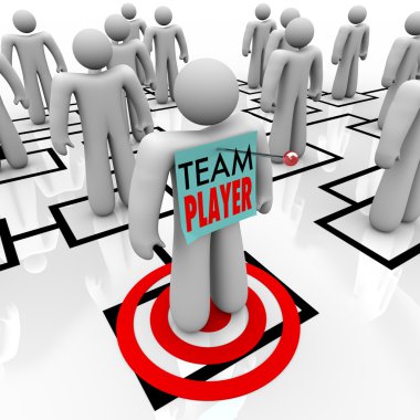 Team Player Targeted in Organizational Org Chart Teamwork clipart