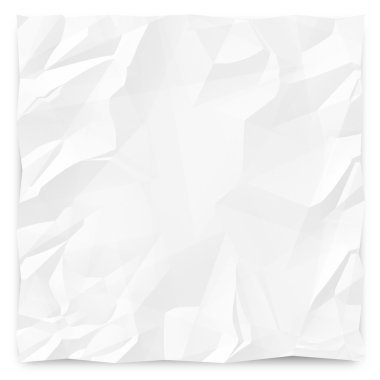 Page of White Crinkled Paper Background clipart