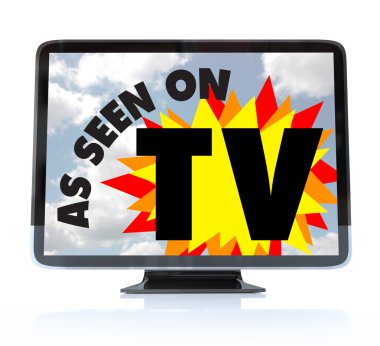 As Seen on TV - High Definition Television HDTV clipart