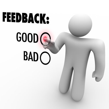 Giving Opinion Feedback Answering Question Touch Screen clipart