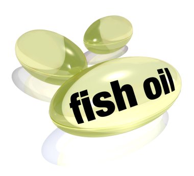 Fish Oil Capsules Omega-3 Fatty Acid Pills Preventing Disease clipart