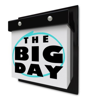 The Big Day - Wall Calendar Special Event Excitement Reminder clipart