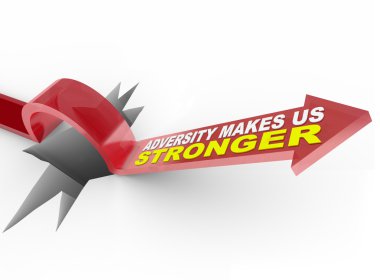 Adversity Makes Us Stronger - Arrow Jumps Over Hole clipart